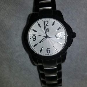 Swiss Quartz Silver Watch Adjustable Size